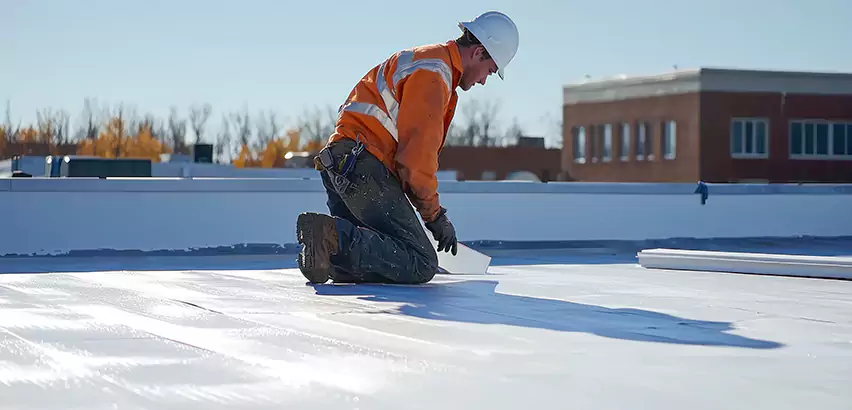 Flat Roof Drain Installation in Columbus